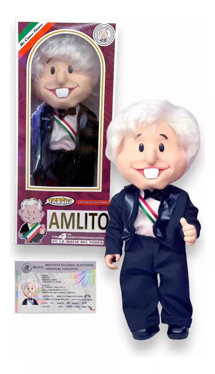 Muñeco Presidente Amlo Lopez Obrador Con Sonido Y Caja