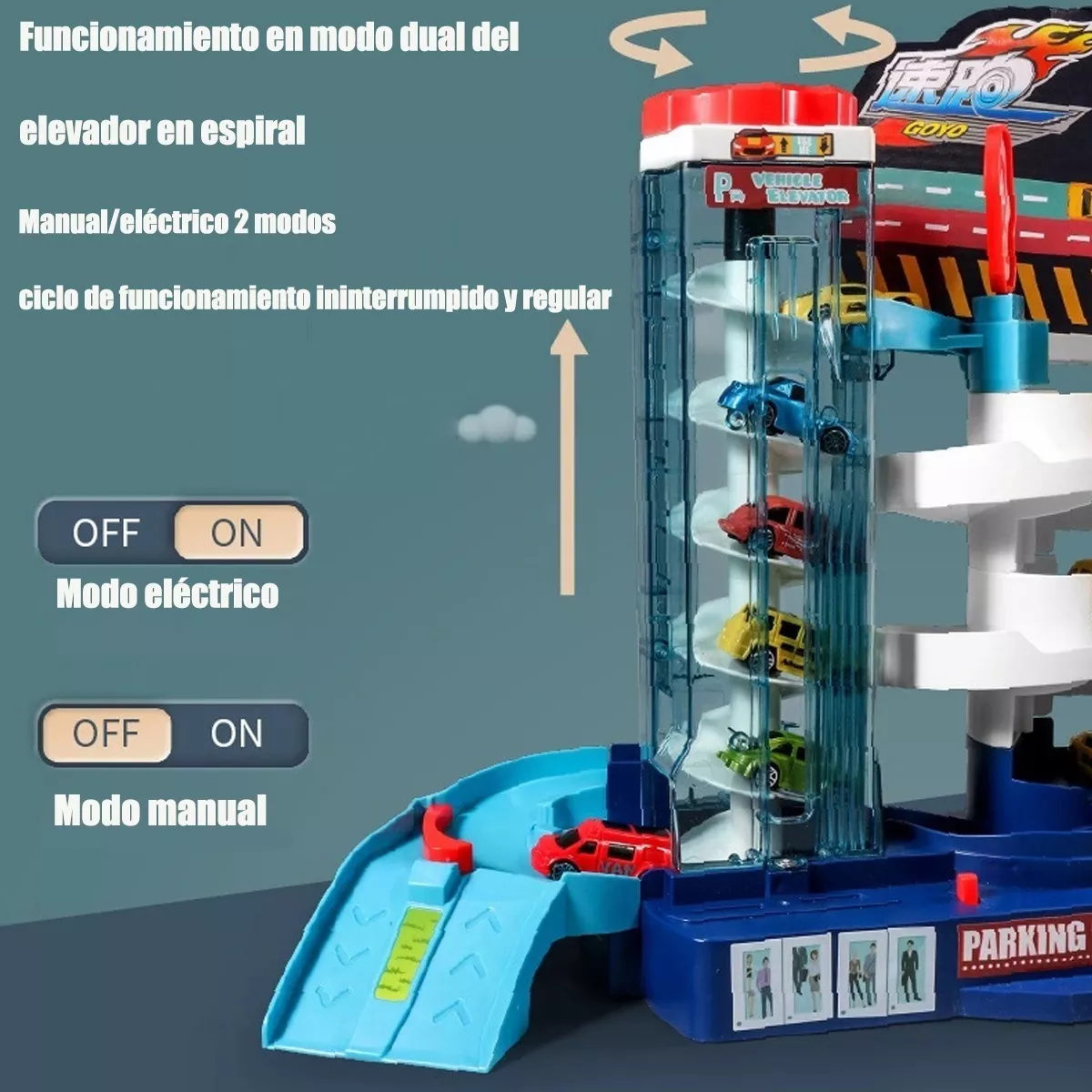 Pista De Carros Carreras Juguetes Para Niños 4 Coches