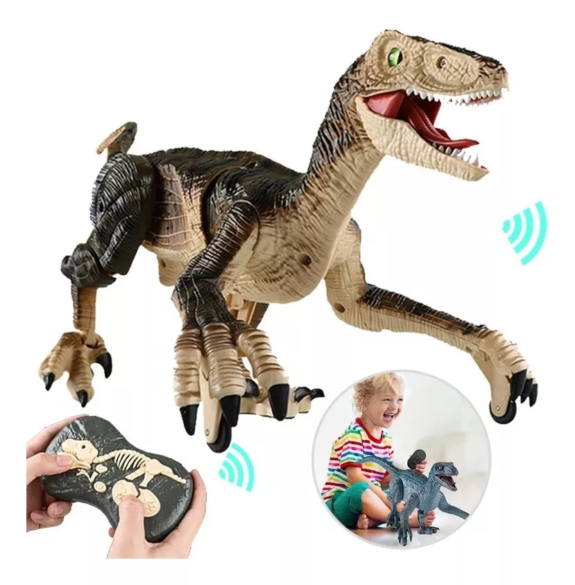 Dinosaurio Jurásico Velociraptor Control Remoto Juguete Niño